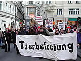 Großdemo gegen Pelz in Wien
