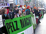 Große Pelzdemo in Wien