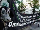Jetzt: Tiertransportdemo des VGT vor dem Landwirtschaftsministerium