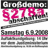 Großdemonstration gegen §278a StGB