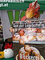 Käfigeier in Backwaren