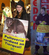 Große & kleine VGT-Pelzdemos in Wien