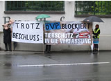 Kundgebung vor ÖVP-Parlamentsklub-Klausur in Saalfelden