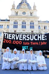 Jetzt in Graz: tote Versuchstiere am Hauptplatz