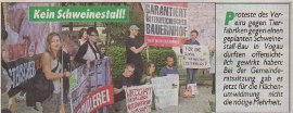 Schweinedemo in der Krone