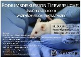 Am Weltversuchstiertag Diskussion zu Tierversuchen mit VGT-Beteiligung in Deutschland