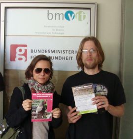 Aktion vor Ministerium