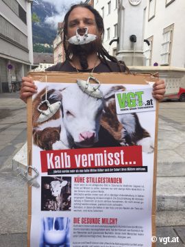 Demo mit Infoschild