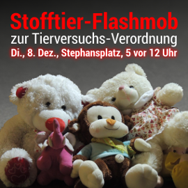 Kuscheltierprotest am 8. Dezember um 11:55 Uhr am Stephansplatz