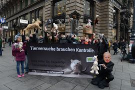 Stofftier Protestsprung-Totale