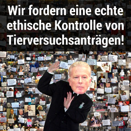 Mitterlehner vor hunderten Protestbildern