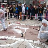 Einladung: VGT-Aktion Tatort Gatterjagd am Bahnhofsplatz in St. Pölten