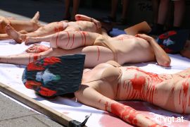 DemonstrantInnen als tote Fasane