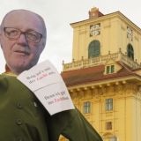 Mensdorff-Pouilly mit Gatterwildschwein auf Faschingsumzug in Eisenstadt