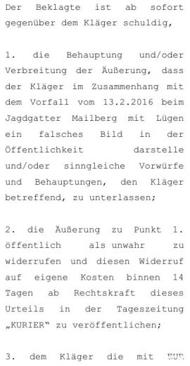 Urteil erste Instanz