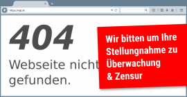 Screenshot einer Seite, die nicht gefunden werden kann