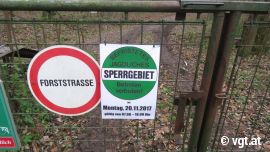 für die Jagd abgesperrtes Gebiet