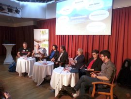 Das Podium bei der Diskussionsrunde über die Funktion der Zivilgesellschaft