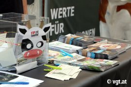 Infomaterialien auf einem Infostandtisch