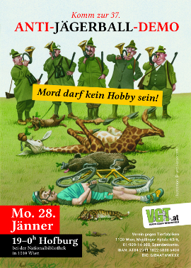 Einladungsflyer zur Kundgebung gegen den Wiener Jägerball 2019