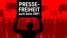 Silhouetten auf Protestdemo für Pressefreiheit
