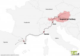 Karte Bergheim - Vic