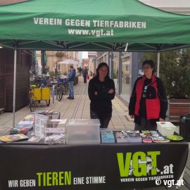 Infostand mit Aktivist_innen