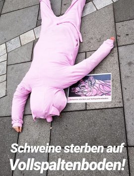 Aktivist beim Die-In