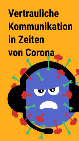 Coronavirus-Grafik mit Headset