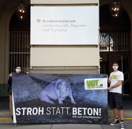 Protest vor dem Landwirtschaftsministerium