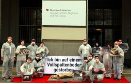 Prostestkundgebung vor dem Landwirtschaftsministerium
