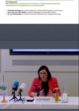 Videokonferenz mit Ministerin Köstinger im Bild