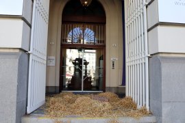 Stroh vor dem Landwirtschaftsministerium 1
