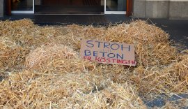 Stroh vor dem Landwirtschaftsministerium 2