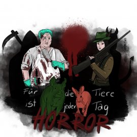 Tierhorror-Illustration