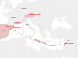 Karte Transportweg