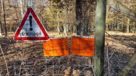 Treibjagd Schild