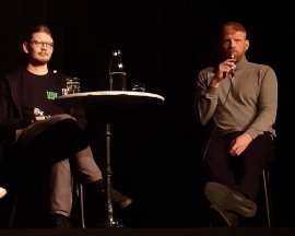 Georg Prinz (VGT) und Felix Hnat (Vegane Gesellschaft Österreich)