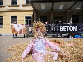Protest im Stroh