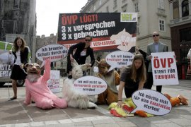 Kundgebung am Stephansplatz in Wien