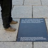 Der Platz für ein 110 kg Schwein in Ausstellung im Wr. Museumsquartier veranschaulicht