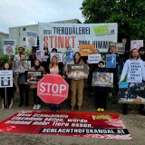 Hollabrunn: Tierschützer:innen gedenken Tieren vor deren Tötung im Schlachthof