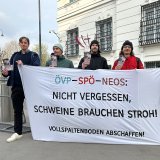 VGT erinnert Minister:innen Totschnig und Schumann bei heutiger Angelobung an Schweine