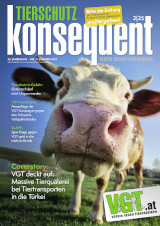 Cover des aktuellen VGT-Magazins: Tierschutz konsequent